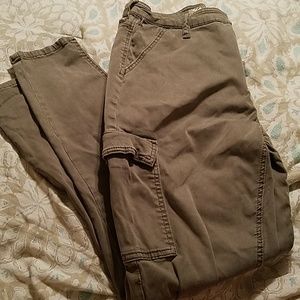 Olive high rise cargo jeggings